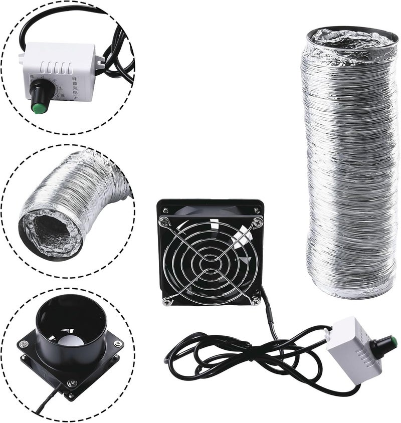 Cloudpower Smoke Absorber Fume Extractor Fan USB Adjustable Speed Solder Pipe Duct Exhuast Fan with Pipe Tube Ventilation(Fan plus 3 m pipe) - Image 2